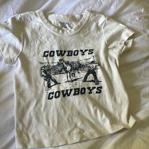 Brandy Melville cowboys t shirt baby tee